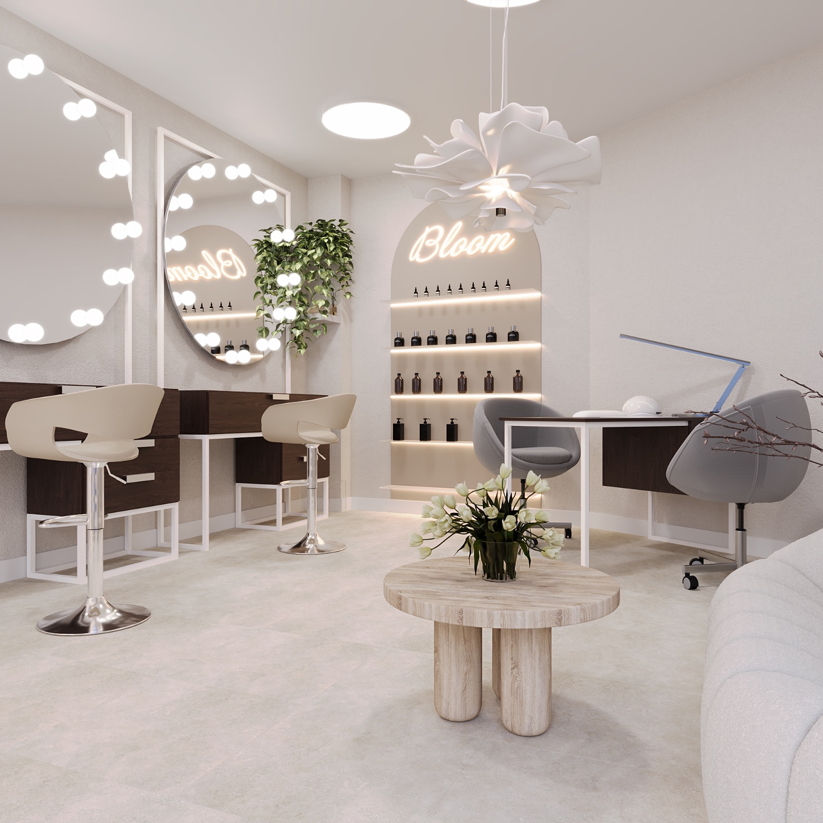 Salon de beauté entièrement aménagé et équipé à reprendre à Uccle