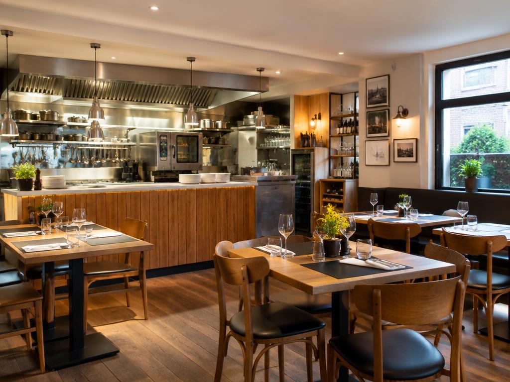 Restaurant de quartier avec cuisine professionnelle